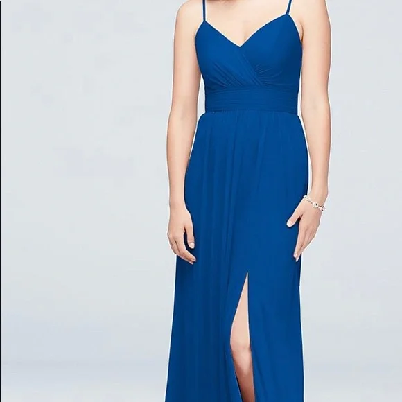 knee length dresses for ladies Macy Stylish Spaghetti Straps Ruched Chiffon Bridesmaid Dresses, Cabernet